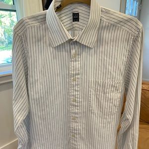 Mens Designer Brand Button Down Shirt 16/35 Custom Tailored Ike Bear